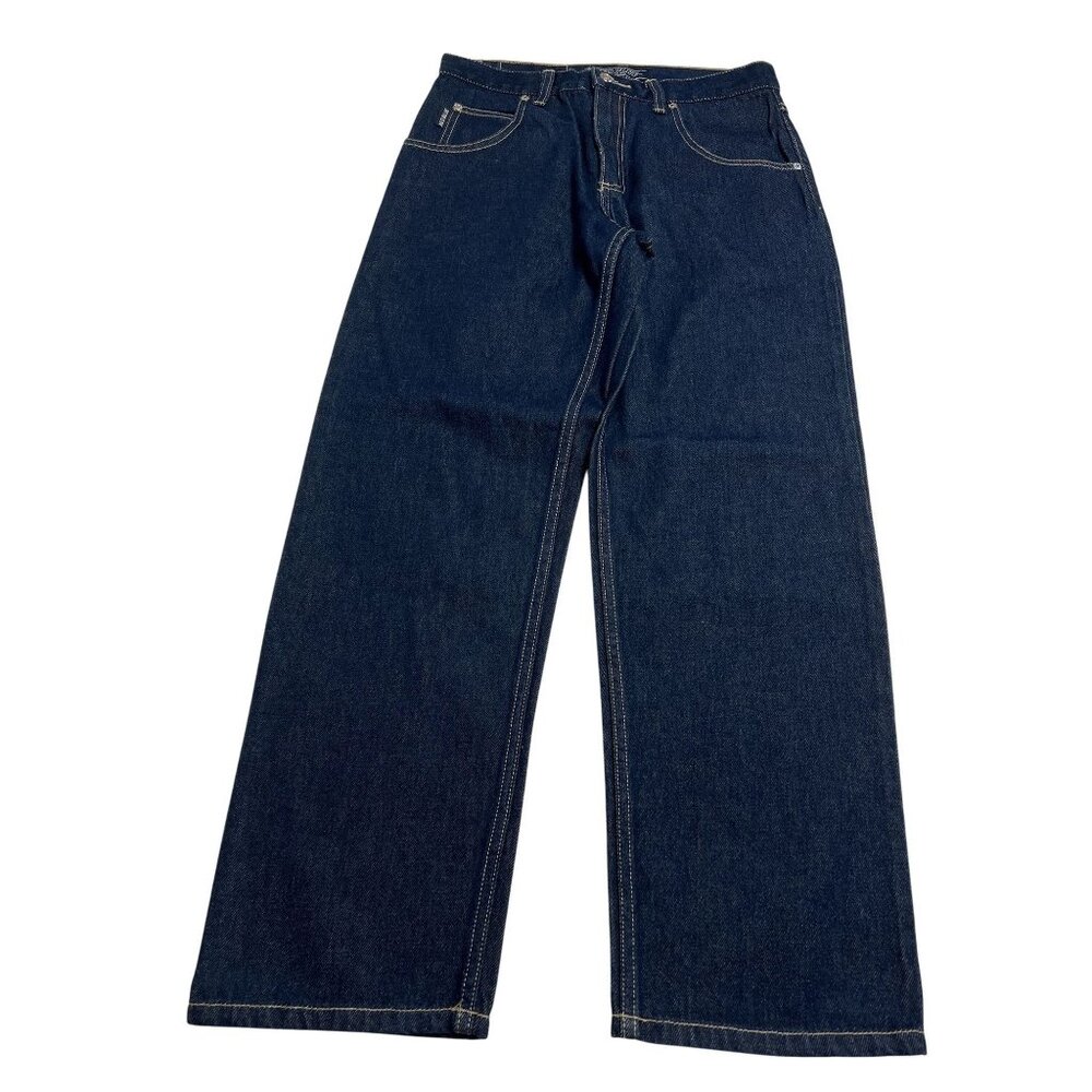 NEO Blue Straight Leg Jeans in Stone Dark Blue